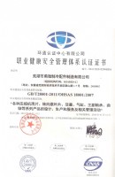 18000職業(yè)健康安全管理體系認(rèn)證證書中文版